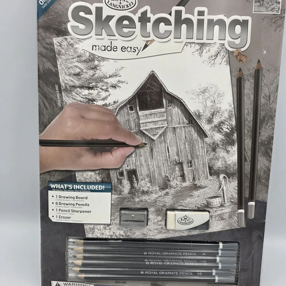 New Royal Langnickel Sketching Made Easy Kit 8.75 x 11.3 SKBN1 Old Country Barn